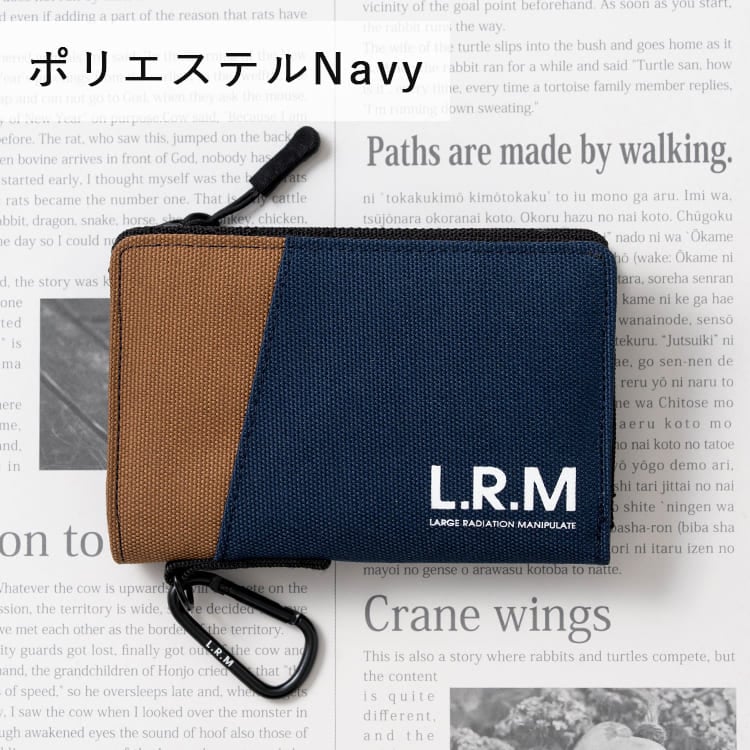 財布 メンズ 二つ折り l字ファスナー ブランド コンパクト ミニ財布 ウォレット おしゃれ L.R.M 小銭入れ カラビナ 高校生 中学生 バイカラー カードたくさん 軽い カジュアル レディース プレゼント ギフト