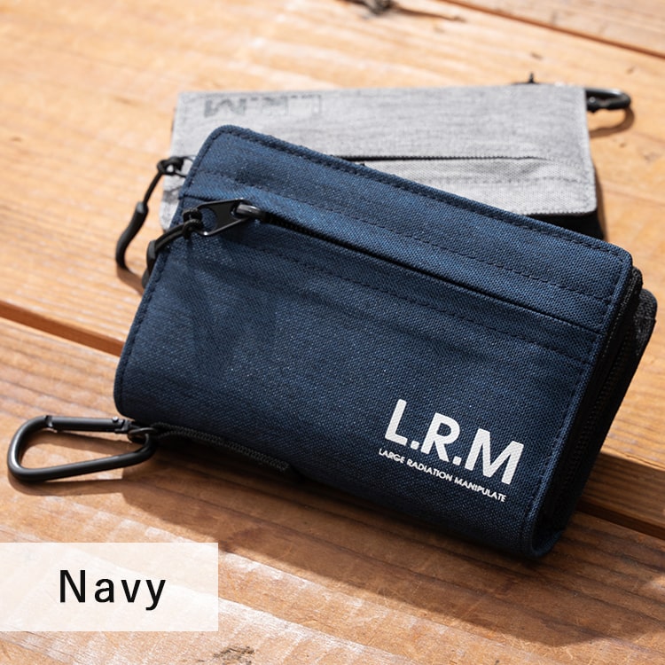 財布 メンズ 二つ折り l字ファスナー ブランド コンパクト ミニ財布 ウォレット おしゃれ L.R.M 小銭入れ カラビナ 高校生 中学生 スポーティー シンプル カードたくさん 軽い カジュアル レディース プレゼント ギフト