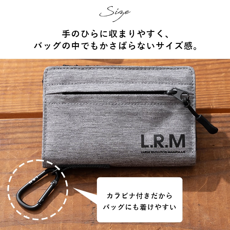 財布 メンズ 二つ折り l字ファスナー ブランド コンパクト ミニ財布 ウォレット おしゃれ L.R.M 小銭入れ カラビナ 高校生 中学生 スポーティー シンプル カードたくさん 軽い カジュアル レディース プレゼント ギフト
