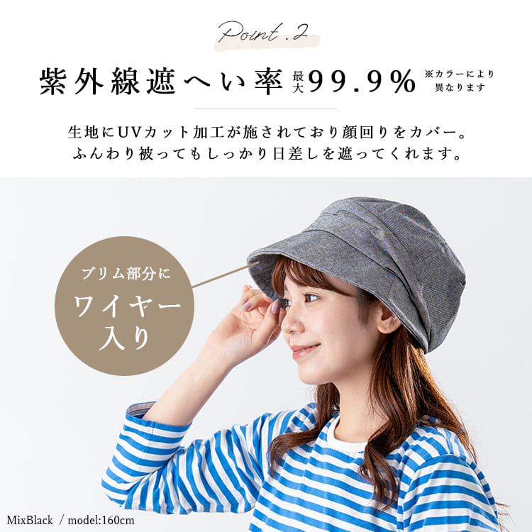 帽子 レディース キャスケット ハット uv 裏メッシュ 抗菌防臭 暑さ
