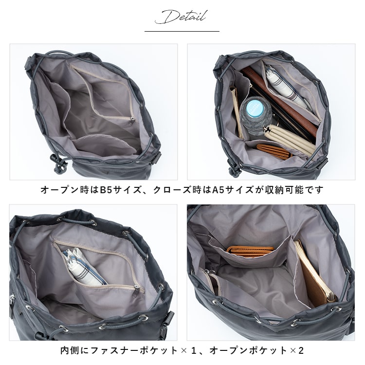 ショルダーバッグ レディース 巾着 斜め掛け おしゃれ 大人 ダブルポケット 軽量 a5 ペットボトル 2way トートバッグ 小さめ かわいい 自立 肩にやさしい 疲れにくい 通勤 通学 学生 旅行 リサイクル素材 シンプル プレゼント ギフト 