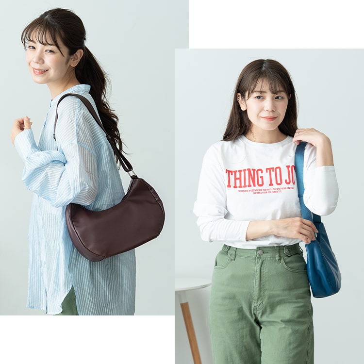 ショルダーバッグ レディース 半月型 軽量 斜め掛け おしゃれ 大人 かわいい きれいめ 上品 通勤 通学 柔らか 合皮 a6 ペットボトル 旅行 シンプル ファスナー付き プレゼント ギフト