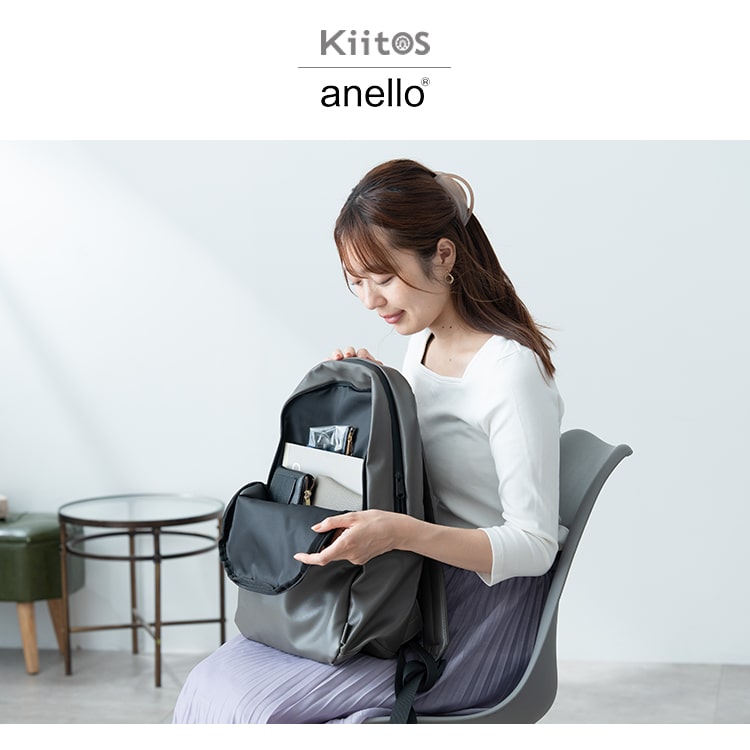 リュック レディース ブランド アネロ anello 大容量 通勤 通学 撥水 a4 軽量 pc 13インチ 無地 シンプル 大人 かわいい おしゃれ 背面ポケット メンズ 学生 ビジネス バッグ 黒 合皮 プレゼント ギフト