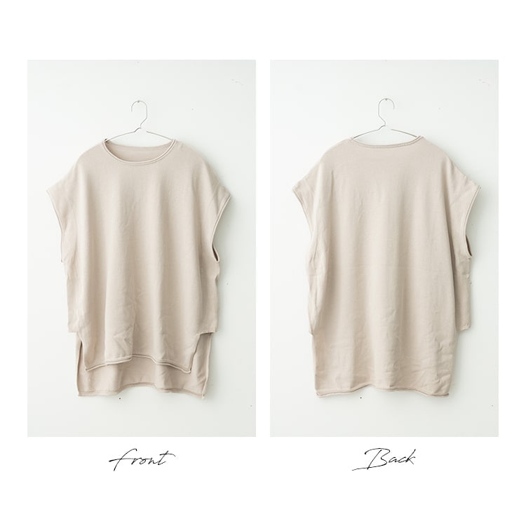 ベスト レディース ニット コットン 綿 ゆったり 洗える 大きいサイズ おしゃれ 大人 洗える スリット クルーネック 重ね着 レイヤード 体型カバー トップス セーター カジュアル シンプル M L 春 秋 冬