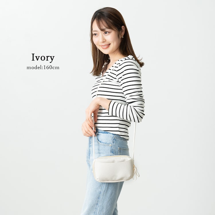 OMATSUBALENCIAGA スマホショルダーバッグ アイボリー スマホショルダーバッグ 財布 レディース スマホポーチ 横型