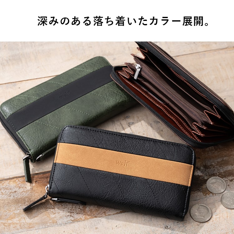 【新品•プレゼント用】SEPTWOLVES 牛革男性用長財布 長財布 メンズ walt 大容量 スキミング防止 ブランド ロングウォレット