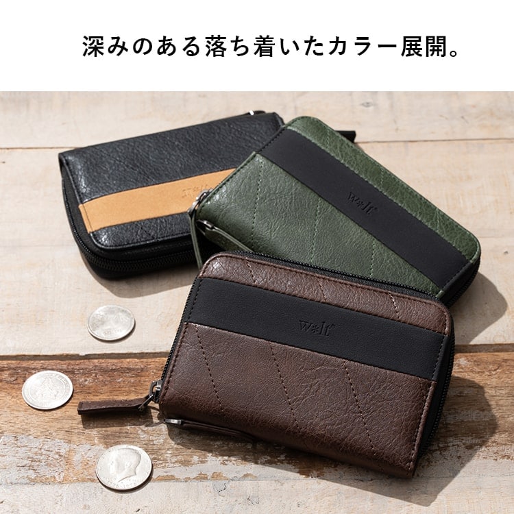 財布 メンズ 二つ折り l字ファスナー ブランド コンパクト ミニ財布 ウォレット おしゃれ walt 小銭入れ ボックス型 高校生 中学生 スキミング防止 カードたくさん 軽い カジュアル レディース プレゼント ギフト