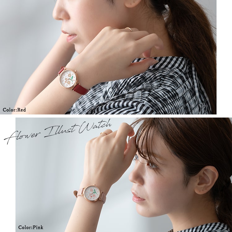 腕時計 レディース ブランド フラワー 樹脂 花柄 立体イラスト