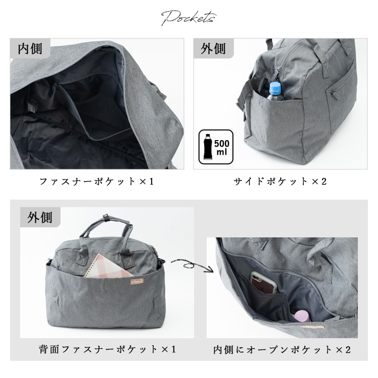 ボストンバッグ 旅行 軽量 レディース メンズ 2way 斜め掛け おしゃれ かわいい カジュアル シンプル トラベル 仕事 ジム 機内持ち込み可　kキャリーオン 微撥水 大容量 30l 入院 出産 修学旅行