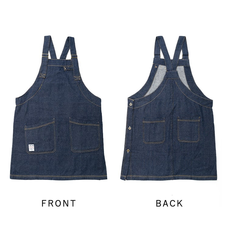 エプロン デニム 青 ブルー メンズ 大人 新品 おしゃれ 軽量 無地 家庭