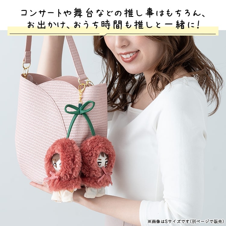 ぬいポーチ ぬい服 ポンチョ さくらんぼ ぬいぐるみ 15cm 収納