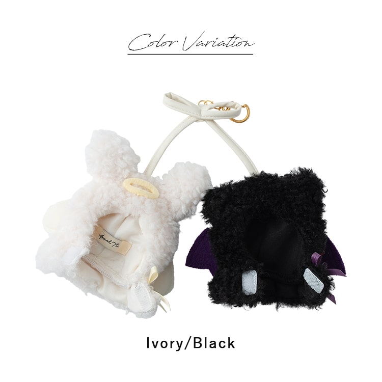 ぬいポーチ ぬい服 ポンチョ 天使 悪魔 ぬいぐるみ 10cm 収納  カラビナ コスチューム 推し活 ヲタ活 マスコット オタ活 持ち運び グッズ おしゃれ かわいい プレゼント ギフト