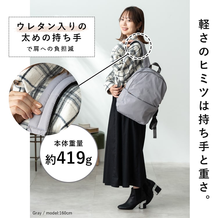 リュック レディース 超軽量 a4 ポケットいっぱい 9ポケット 肩に