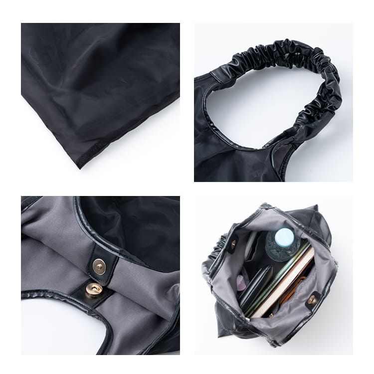 トートバッグ レディース かわいい おしゃれ 大人 ギャザーハンドル チュール レース シアー 軽量 合皮 a5 ペットボトル 無地 通勤 通学 プレゼント 母の日 ギフト