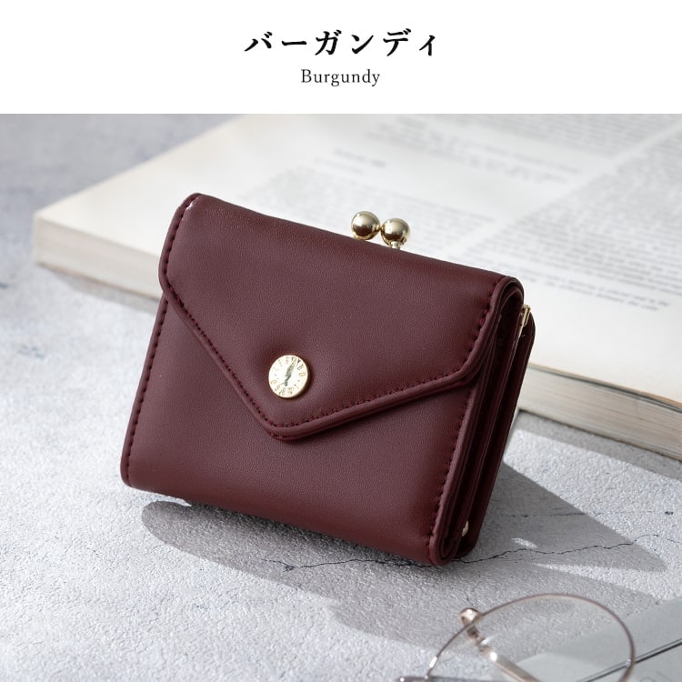 財布 レディース 三つ折り ブランド がま口 レガートラルゴ Legato Largo ミニ財布 かわいい おしゃれ 大人 プレゼント 母の日 ギフト 小さめ コンパクト 折りたたみ 小銭入れ カード入れ 光沢 きれいめ シンプル