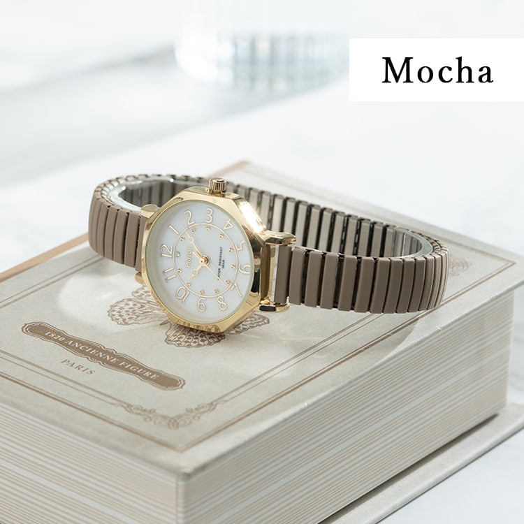 腕時計 レディース ジャバラ 3気圧防水 金属アレルギー ニッケルフリー