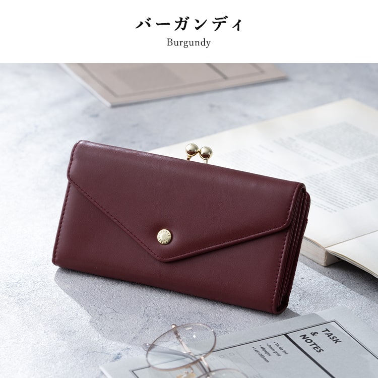 財布 レディース 長財布 ブランド がま口 レガートラルゴ Legato Largo 上品 大容量 かわいい おしゃれ 大人 プレゼント 母の日 ギフト ファスナーレス 小銭入れ フラップ かぶせ カード入れ 光沢 きれいめ シンプル