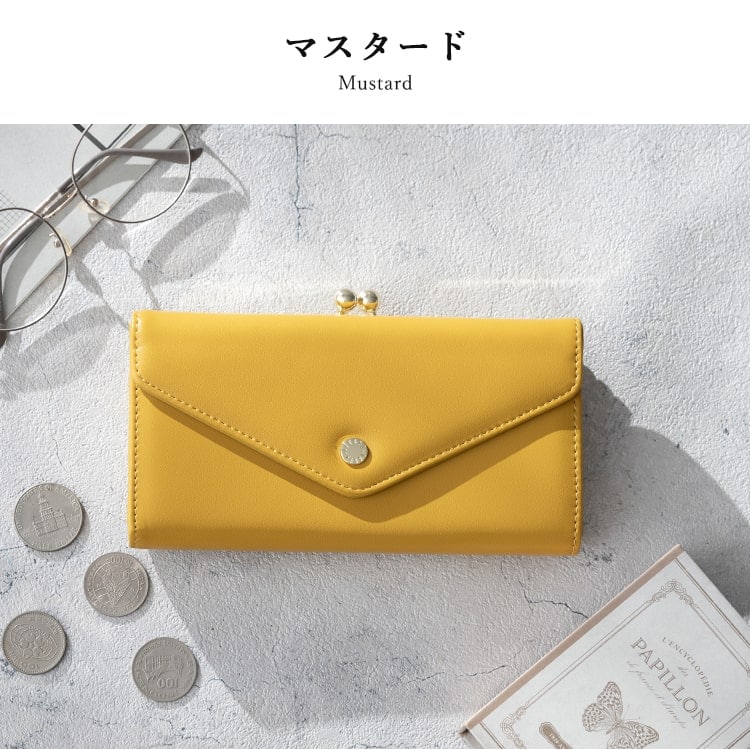 財布 レディース 長財布 ブランド がま口 レガートラルゴ Legato Largo 上品 大容量 かわいい おしゃれ 大人 プレゼント 母の日 ギフト ファスナーレス 小銭入れ フラップ かぶせ カード入れ 光沢 きれいめ シンプル