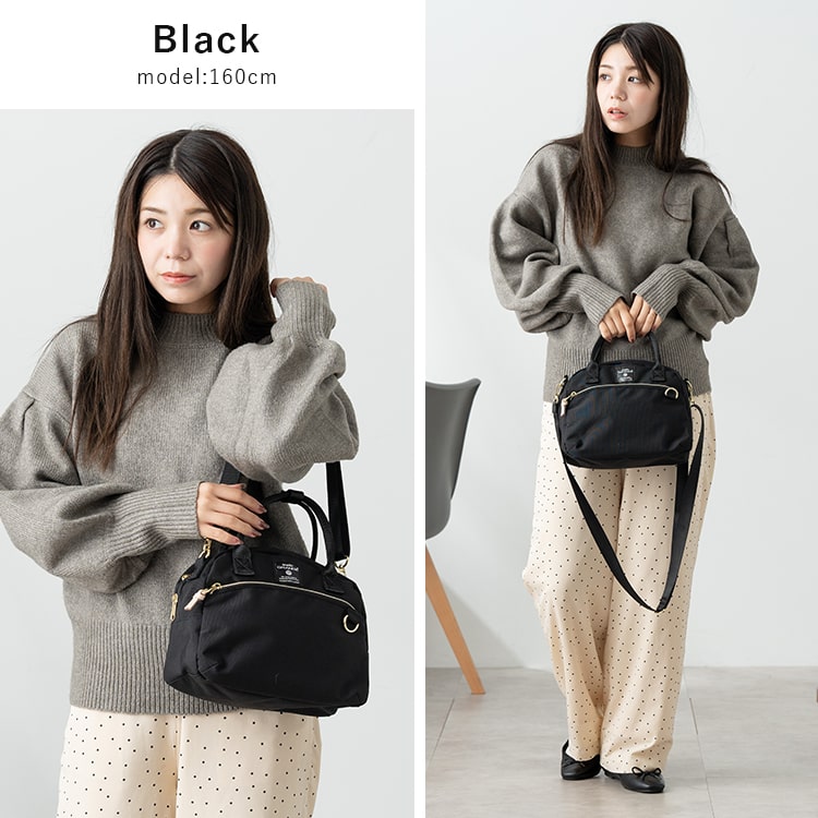 ミニボストンバッグ レディース ブランド アネロ anello 両面撥水 軽量 2way 10ポケット おしゃれ かわいい ハンドバッグ ショルダー 斜め掛け 大人 上品 a5 自立 通勤 通学 仕事 学生 20代 30代 40代 プレゼント 母の日 ギフト