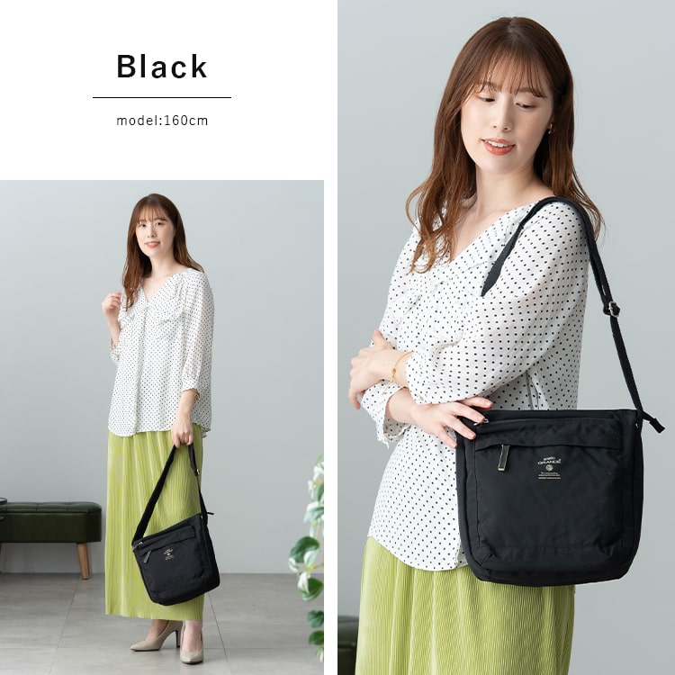 ショルダーバッグ レディース ブランド anello アネロ 斜め掛け おしゃれ 大人 軽量 かわいい 6ポケット スクエア a5 ペットボトル 大きめ 通勤 通学 学生 仕事 ファスナー付き プレゼント ギフト