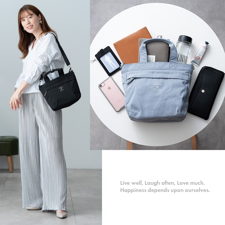 ショルダーバッグ レディース ブランド アネロ anello 2way 斜め掛け トートバッグ 小さめ 軽量 大人 おしゃれ かわいい 5ポケット 通勤 通学 学生 仕事 犬 散歩バッグ ファスナー付き ペットボトル プレゼント ギフト