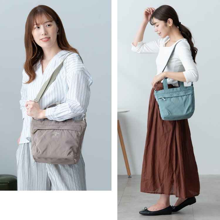 ショルダーバッグ レディース ブランド アネロ anello 2way 斜め掛け トートバッグ 小さめ 軽量 大人 おしゃれ かわいい 5ポケット 通勤 通学 学生 仕事 犬 散歩バッグ ファスナー付き ペットボトル プレゼント ギフト