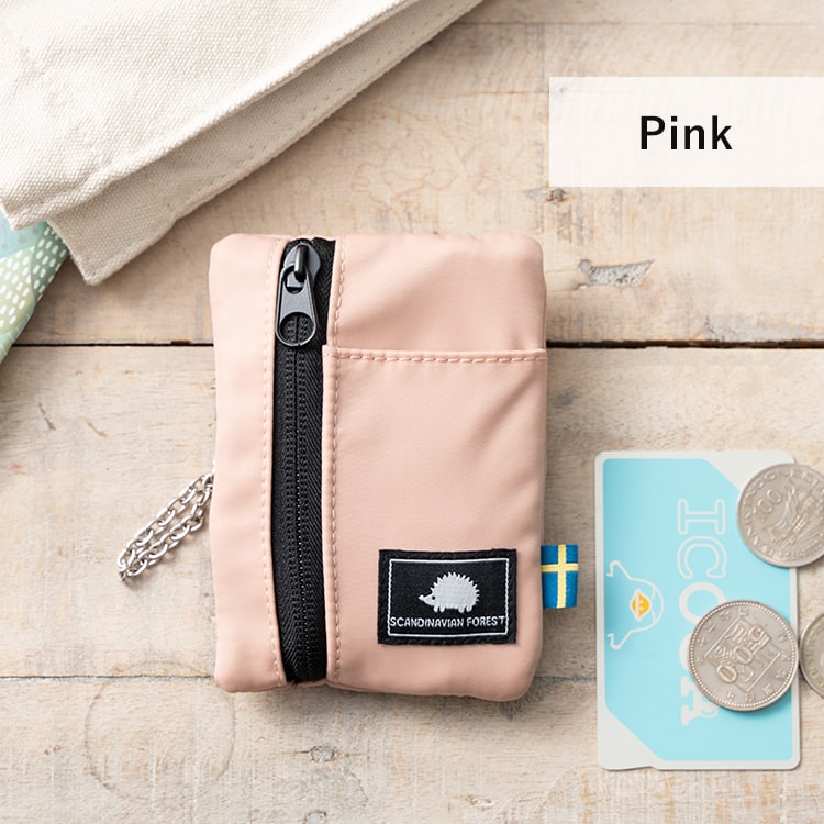 パスケース 定期入れ リール付き 小銭入れ ブランド スカンジナビアンフォレスト SCANVINAVIAN FOREST 2枚 ポーチ かわいい おしゃれ 多機能 icカード 落ちない ファスナー キーケース 北欧 通勤 通学 学生 プレゼント クリスマス ギフト
