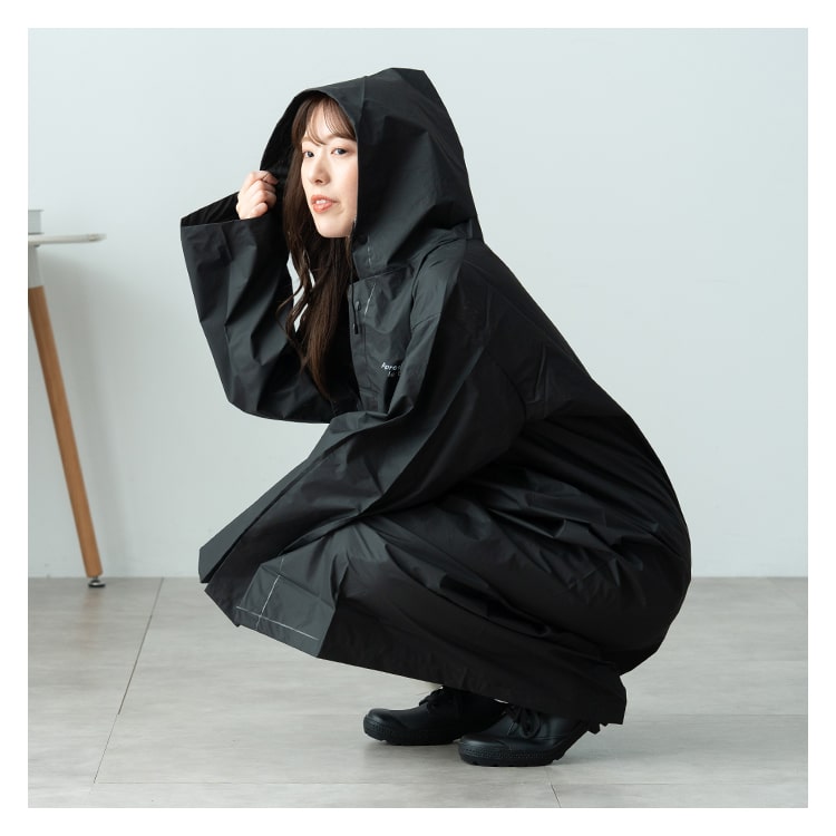 レインコート レディース メンズ 軽量 ロング フード付き 撥水 自転車 カッパ おしゃれ 大人 かわいい 通勤 通学 雨具 ママ 保育園 送迎 ポーチ付き プレゼント ギフト