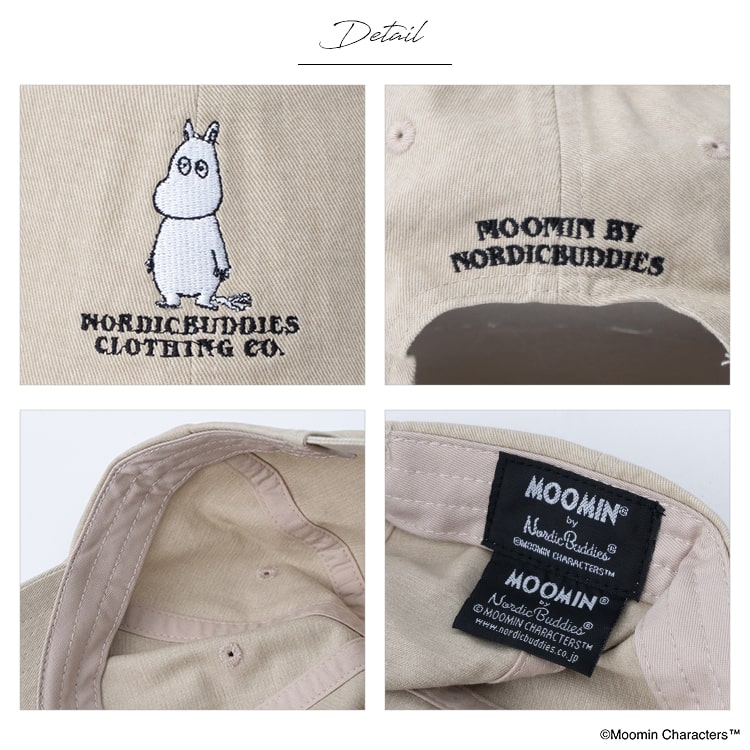 キャップ レディース 帽子 ムーミン MOOMIN 刺繍 キャラクター コットン ウォッシュ加工 かわいい おしゃれ 大人 レトロ リトルミィ 綿 深め 春 夏 秋 冬 シンプル 紫外線対策 プレゼント ギフト