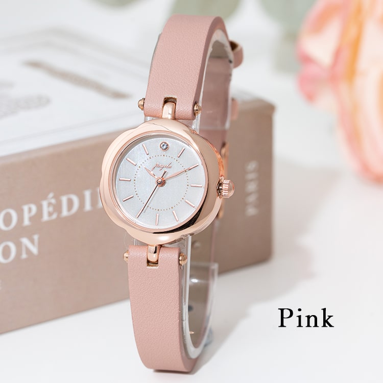 腕時計 レディース 防水 ブランド かわいい おしゃれ 大人 花 フラワー ニュアンスカラー ベルト フェイクシェル 文字盤 仕事 学生 受験 20代 30代 40代 女性 プレゼント ギフト 見やすい 日本製ムーブメント 1年間のメーカー保証付