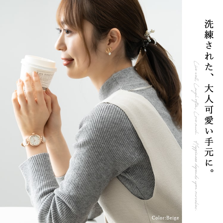 腕時計 レディース 日付表示付き 名入れ対応 カレンダー 金属アレルギー ニッケルフリー シンプルウォッチ かわいい おしゃれ 大人 細ベルト ブランド Kiitos カジュアル 30代 綺麗 見やすい 仕事 学生 プレゼント ギフト 1年間のメーカー保証付