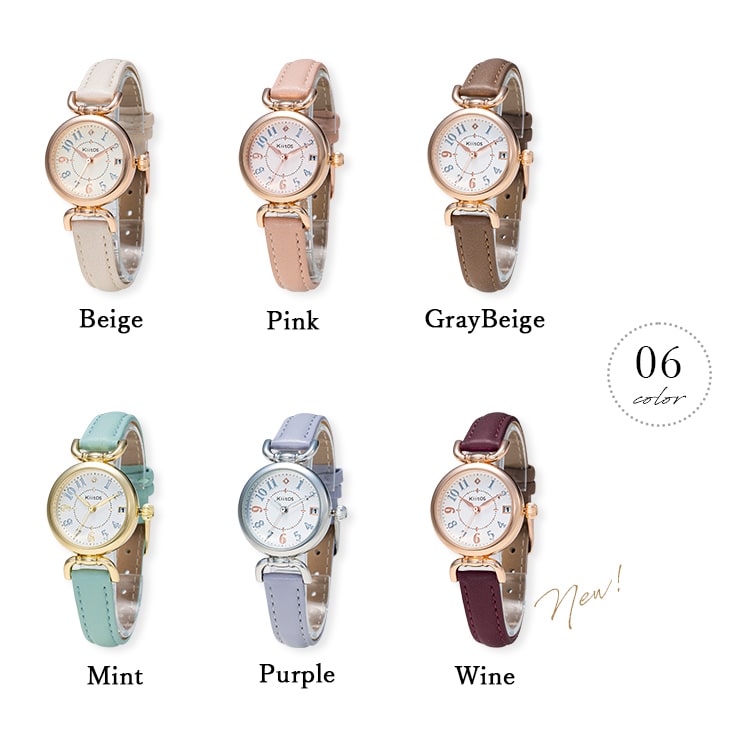 腕時計 レディース 日付表示付き 名入れ対応 カレンダー 金属アレルギー ニッケルフリー シンプルウォッチ かわいい おしゃれ 大人 細ベルト ブランド Kiitos カジュアル 30代 綺麗 見やすい 仕事 学生 プレゼント ギフト 1年間のメーカー保証付
