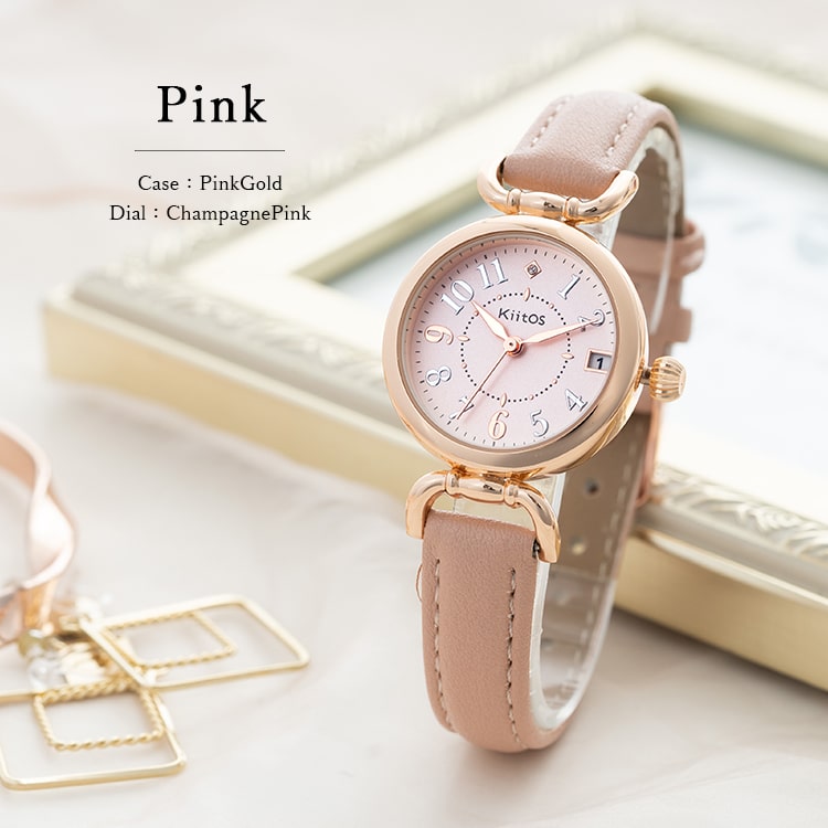腕時計 レディース 日付表示付き 名入れ対応 カレンダー 金属アレルギー ニッケルフリー シンプルウォッチ かわいい おしゃれ 大人 細ベルト ブランド Kiitos カジュアル 30代 綺麗 見やすい 仕事 学生 プレゼント ギフト 1年間のメーカー保証付