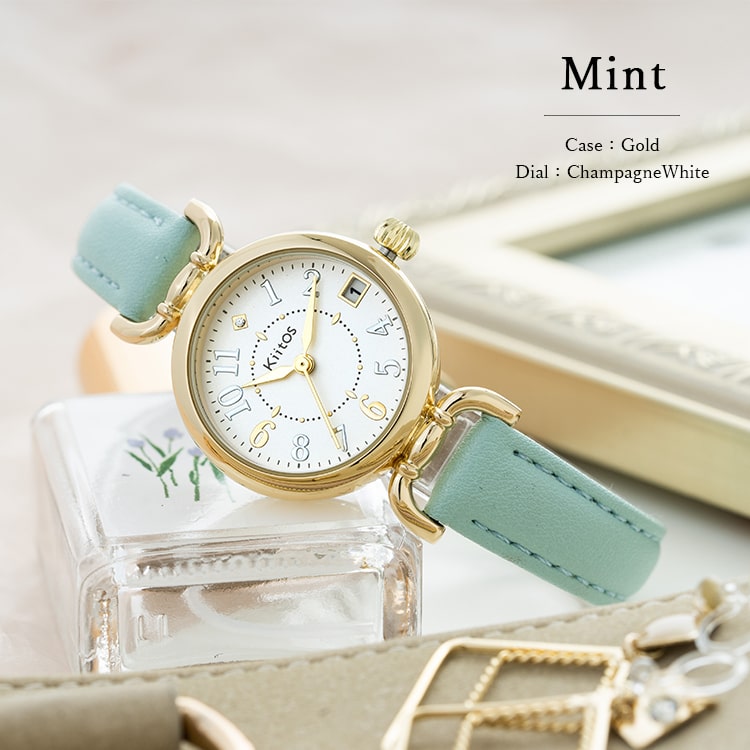 腕時計 レディース 日付表示付き 名入れ対応 カレンダー 金属アレルギー ニッケルフリー シンプルウォッチ かわいい おしゃれ 大人 細ベルト ブランド Kiitos カジュアル 30代 綺麗 見やすい 仕事 学生 プレゼント ギフト 1年間のメーカー保証付
