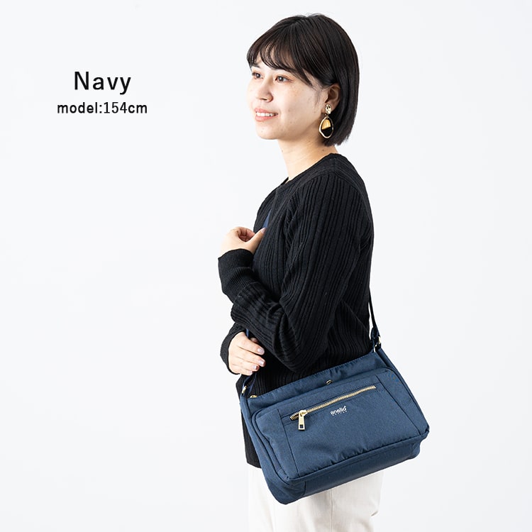 anello ショルダーバッグ レディース 斜め掛け 大人 2way ブランド 正規品 軽量 10ポケット 撥水加工 両面撥水 多機能 お財布ショルダー プレゼント ギフト 旅行 通勤 通学 メール便送料無料