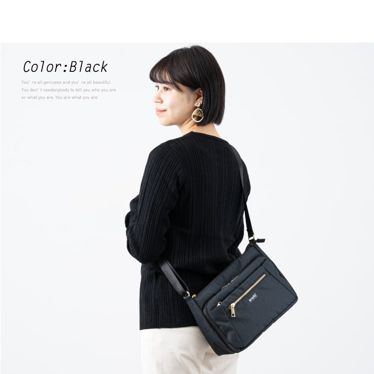 anello ショルダーバッグ レディース 斜め掛け 大人 2way ブランド 正規品 軽量 10ポケット 撥水加工 両面撥水 多機能 お財布ショルダー プレゼント ギフト 旅行 通勤 通学 メール便送料無料