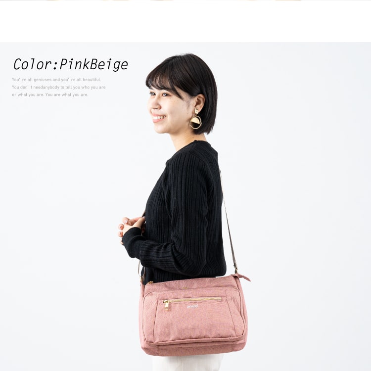 anello ショルダーバッグ レディース 斜め掛け 大人 2way ブランド 正規品 軽量 10ポケット 撥水加工 両面撥水 多機能 お財布ショルダー プレゼント ギフト 旅行 通勤 通学 メール便送料無料