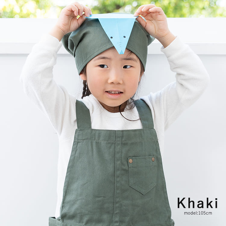 エプロン キッズ 男の子 女の子 三角巾 セット 子ども 子供用 かぶる