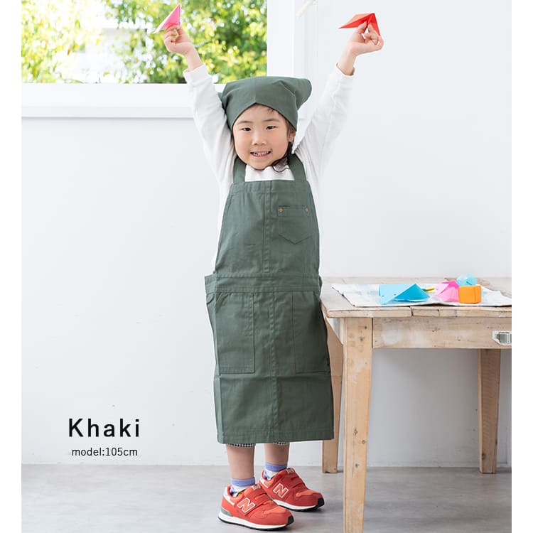 エプロン キッズ 男の子 女の子 三角巾 セット 子ども 子供用 かぶる