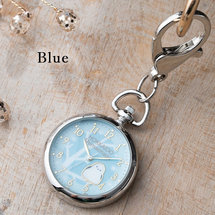 懐中時計 レディース キーホルダーウォッチ バッグチャーム シマエナガ