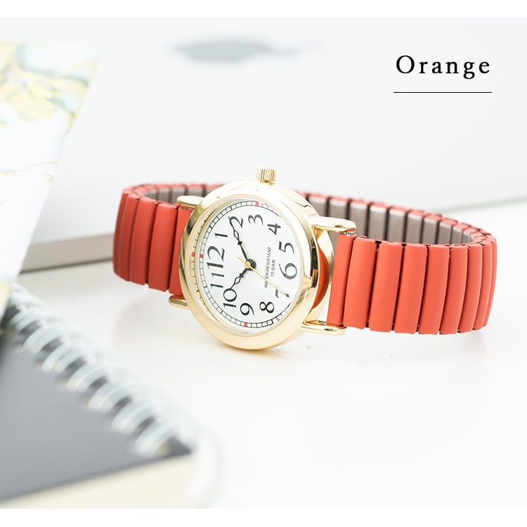 腕時計 レディース 10気圧防水 電池長持ち じゃばら 大人 かわいい