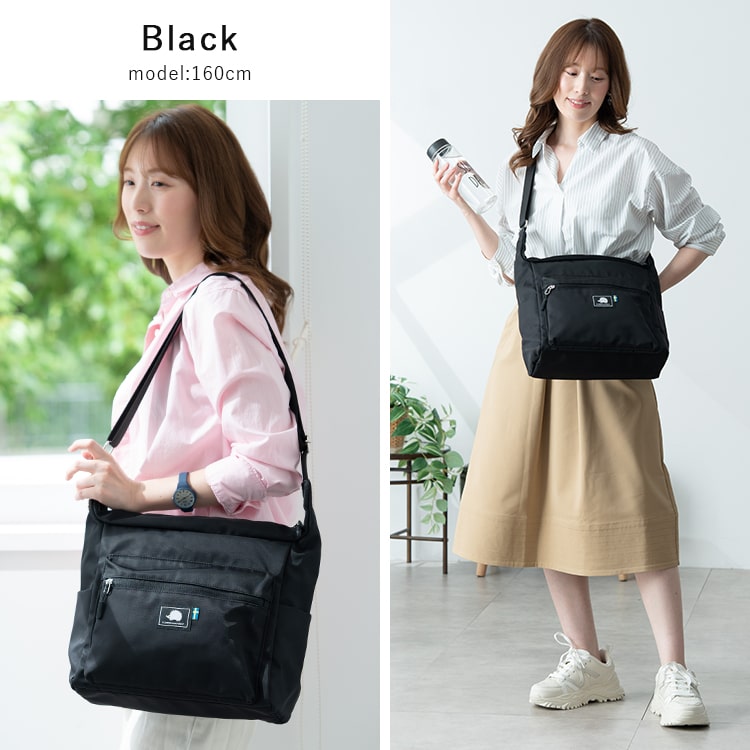 小旅行や通勤も 黒革の編み込みビッグバッグで大人上品コーデ ショルダーバッグ レディース ブランド 大きめ 大容量 9ポケット