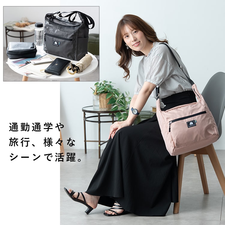muva 可愛い 大きめ 秋冬 3色 ショルダーバッグ 通勤・通学 ショルダーバッグ レディース ブランド 大きめ 大容量 9ポケット