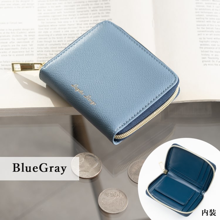 財布 レディース 二つ折 ブランド Legato Largo レガートラルゴ かわいい おしゃれ ツートーン ラウンドファスナー  コンパクト ボックス型 小銭入れ 小さめ ミニ財布 プレゼント 母の日 ギフト