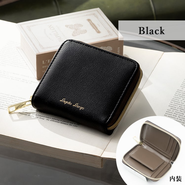 財布 レディース 二つ折 ブランド Legato Largo レガートラルゴ かわいい おしゃれ ツートーン ラウンドファスナー  コンパクト ボックス型 小銭入れ 小さめ ミニ財布 プレゼント 母の日 ギフト