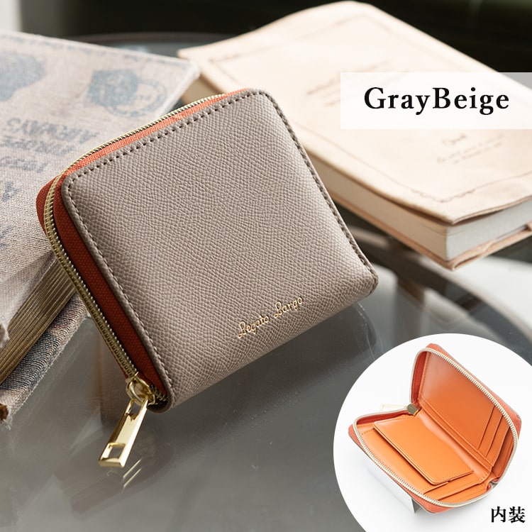 財布 レディース 二つ折 ブランド Legato Largo レガートラルゴ かわいい おしゃれ ツートーン ラウンドファスナー  コンパクト ボックス型 小銭入れ 小さめ ミニ財布 プレゼント 母の日 ギフト