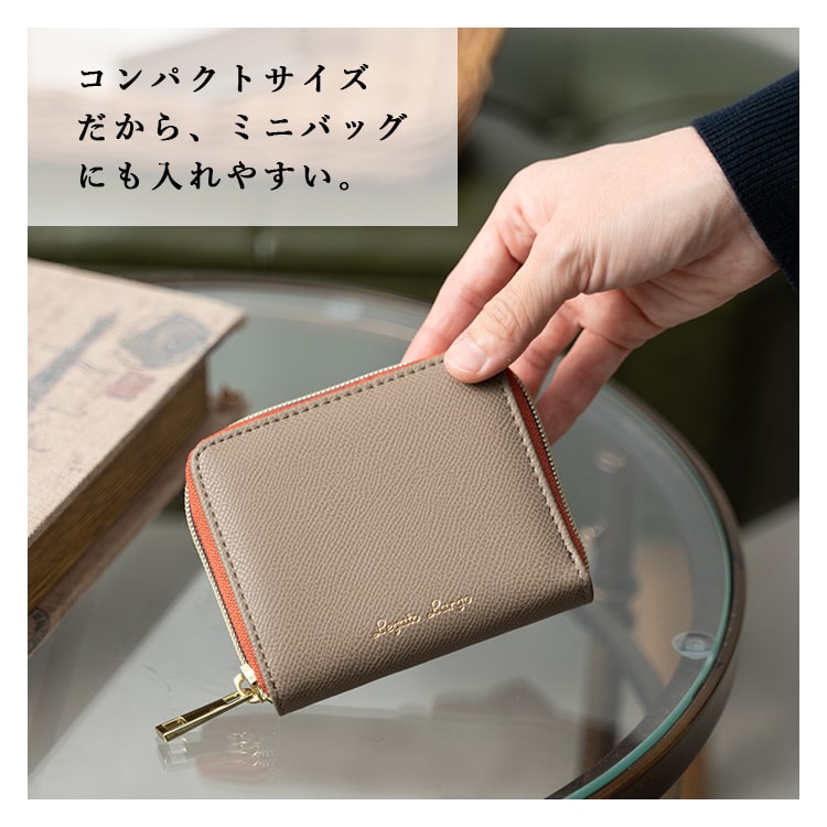 財布 レディース 二つ折 ブランド Legato Largo レガートラルゴ かわいい おしゃれ ツートーン ラウンドファスナー  コンパクト ボックス型 小銭入れ 小さめ ミニ財布 プレゼント 母の日 ギフト
