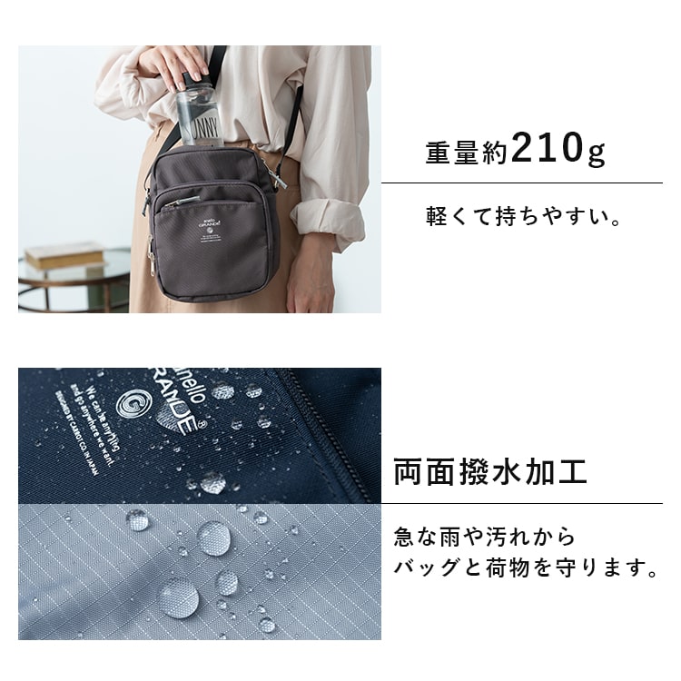 ショルダーバッグ レディース 小さめ ブランド アネロ anello スマホショルダー 斜め掛け おしゃれ 大人 軽量 撥水 ファスナー付き ペットボトル ミニショルダーバッグ b6 かわいい コンパクト 犬 散歩バッグ 通勤 通学 学生 旅行 仕事 プレゼント ギフト