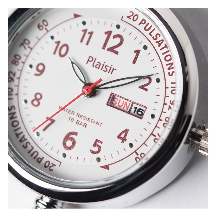 ナースウォッチ 10気圧防水 日付表示 曜日 カレンダー 蓄光 カラビナ