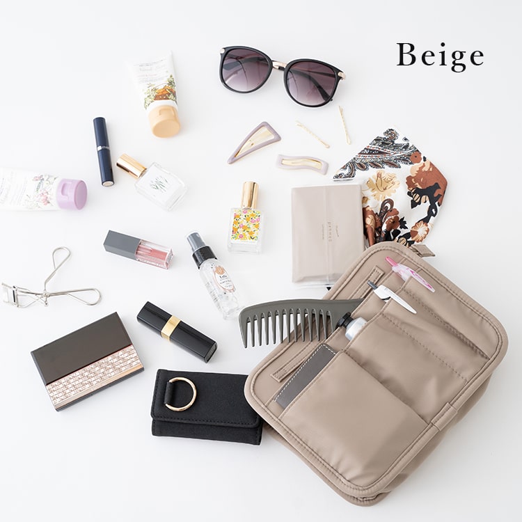 バッグインバッグ 大容量 軽い 美人収納 自立 ファスナー 仕切り レディース インナーバッグ 小さめ 整理 整頓 旅行 ポーチ プレゼント ギフト メール便送料無料